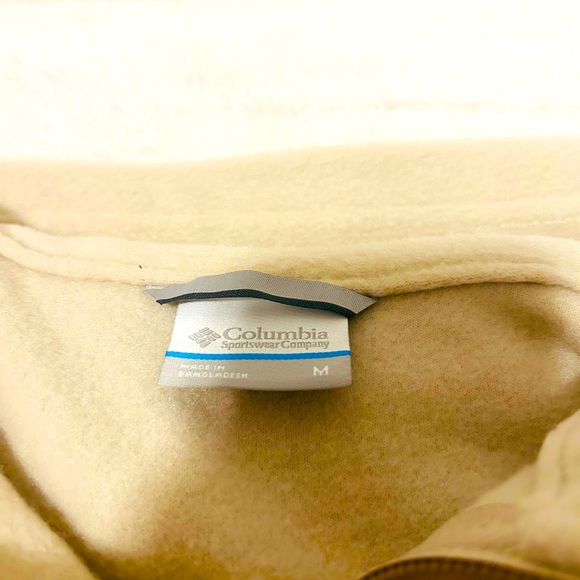 FOR SALE Creamy Beige Khaki Columbia Fleece Zip Up winter sweater New With Tags - Picture 6 of 6